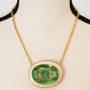 Lime stone bold statement evil eye necklace Real Collectibles by Adrienne fall